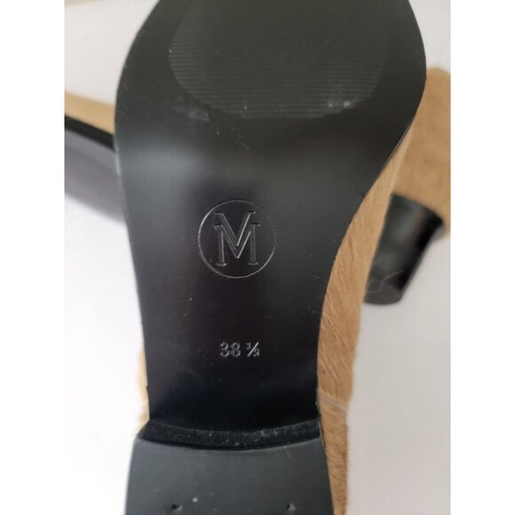 MODERN VICE Beige Calf Hair Ankle Boots With Low Block Heel Women's Sz 38.5 - Picture 8 of 9